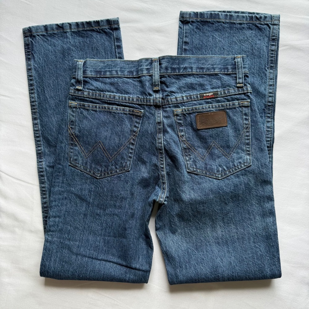 Wrangler PBR Professional Bull Riders Jeans Mens 28x30 Dark Wash Denim Rodeo USA